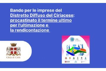 Bando per le imprese del Distretto Diffuso del Ciriacese